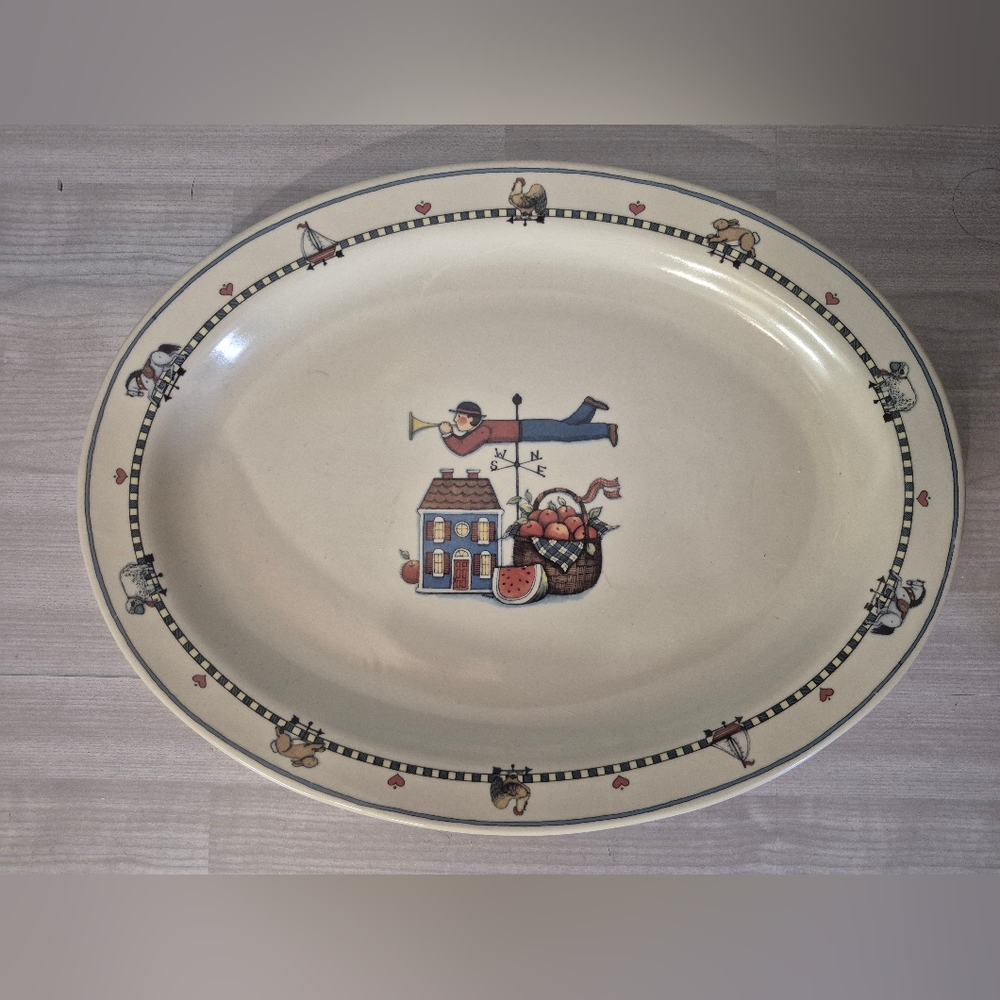 Vintage Table Works China- Apple Time Serving Platter